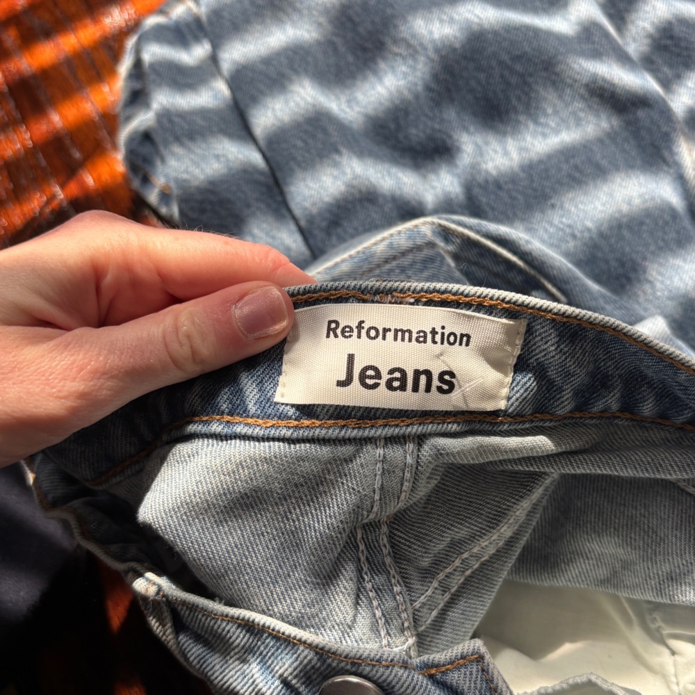 Reformation Georgia High Rise Flare Jeans Size 24 - Picture 7 of 10